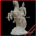 large outdoor stone statue with horse sculptures (YL-R653)